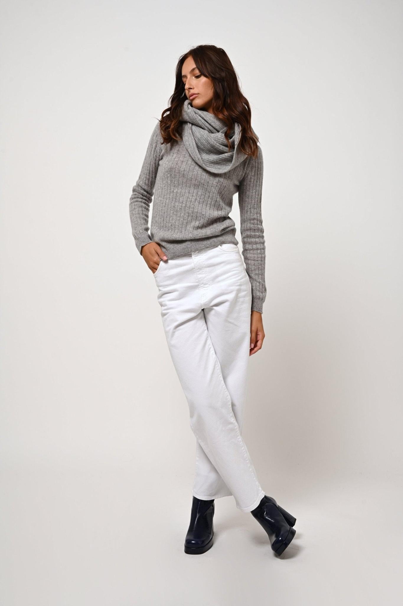 TOMMY 4-thread chiné cloud choker 100% cashmere