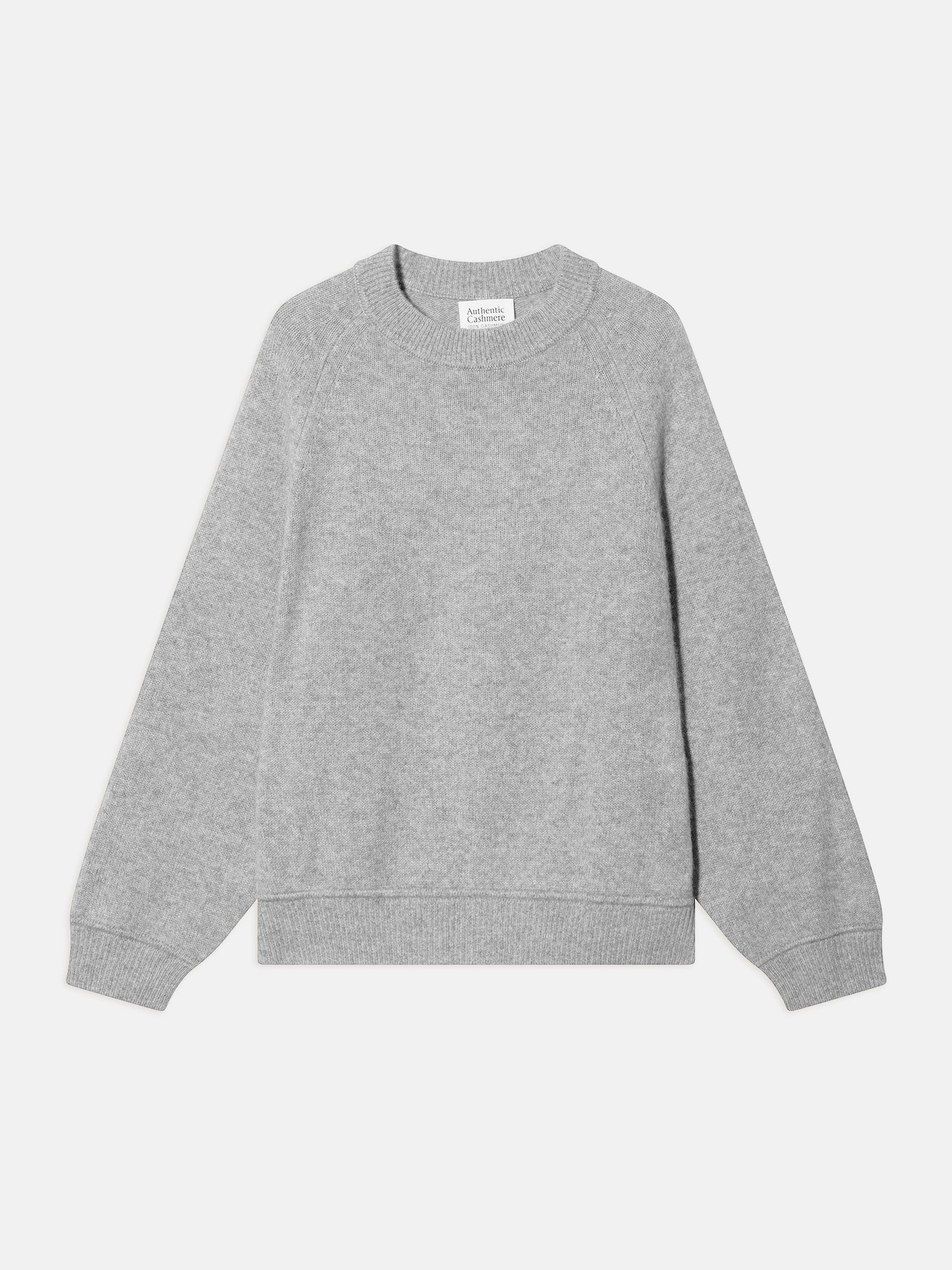 ADORIA Pullover mit Rundhalsausschnitt 4-fädig Wolke meliert 100% Kaschmir