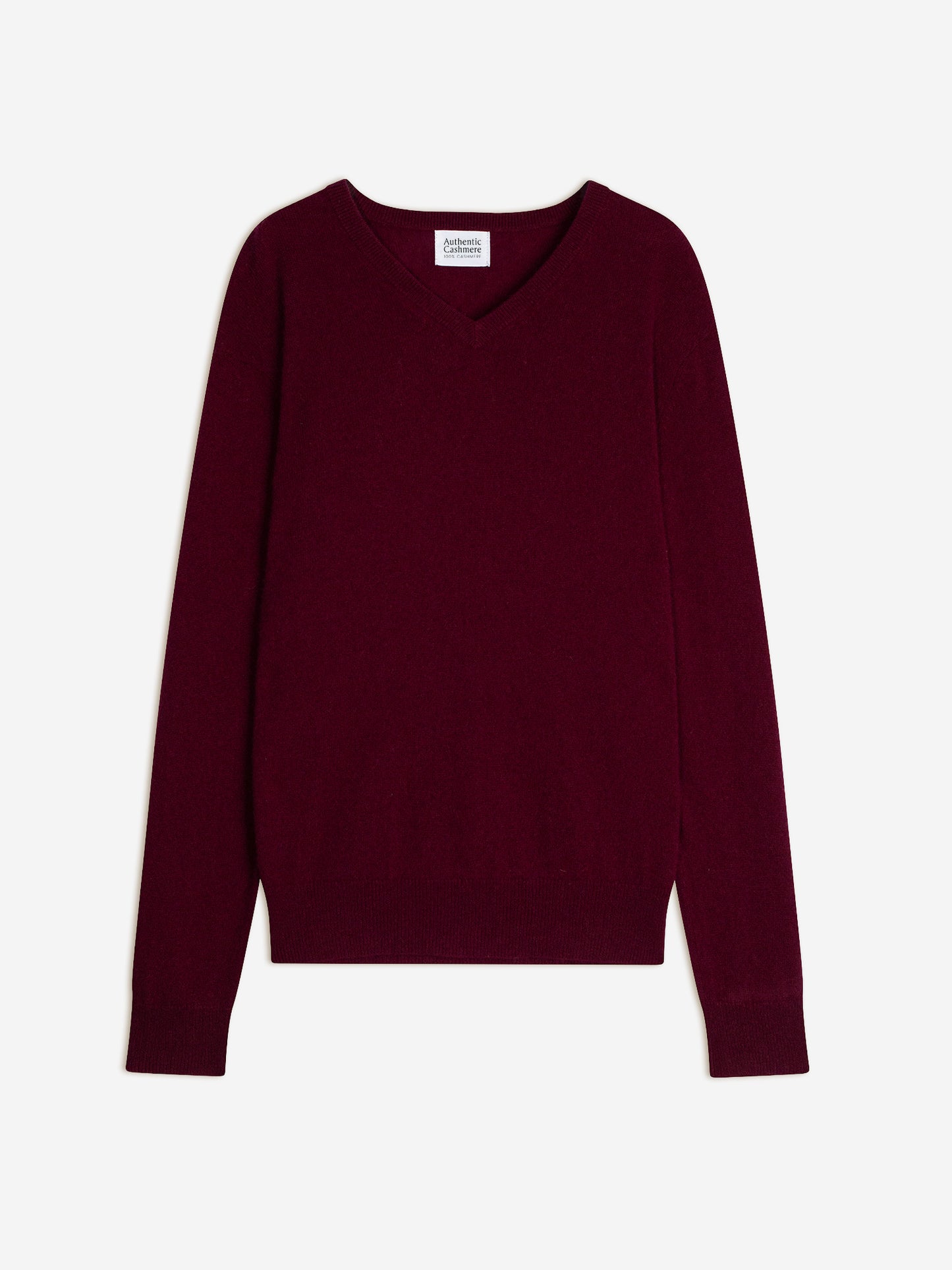 AGEL burgundy v-neck sweater 100% cashmere