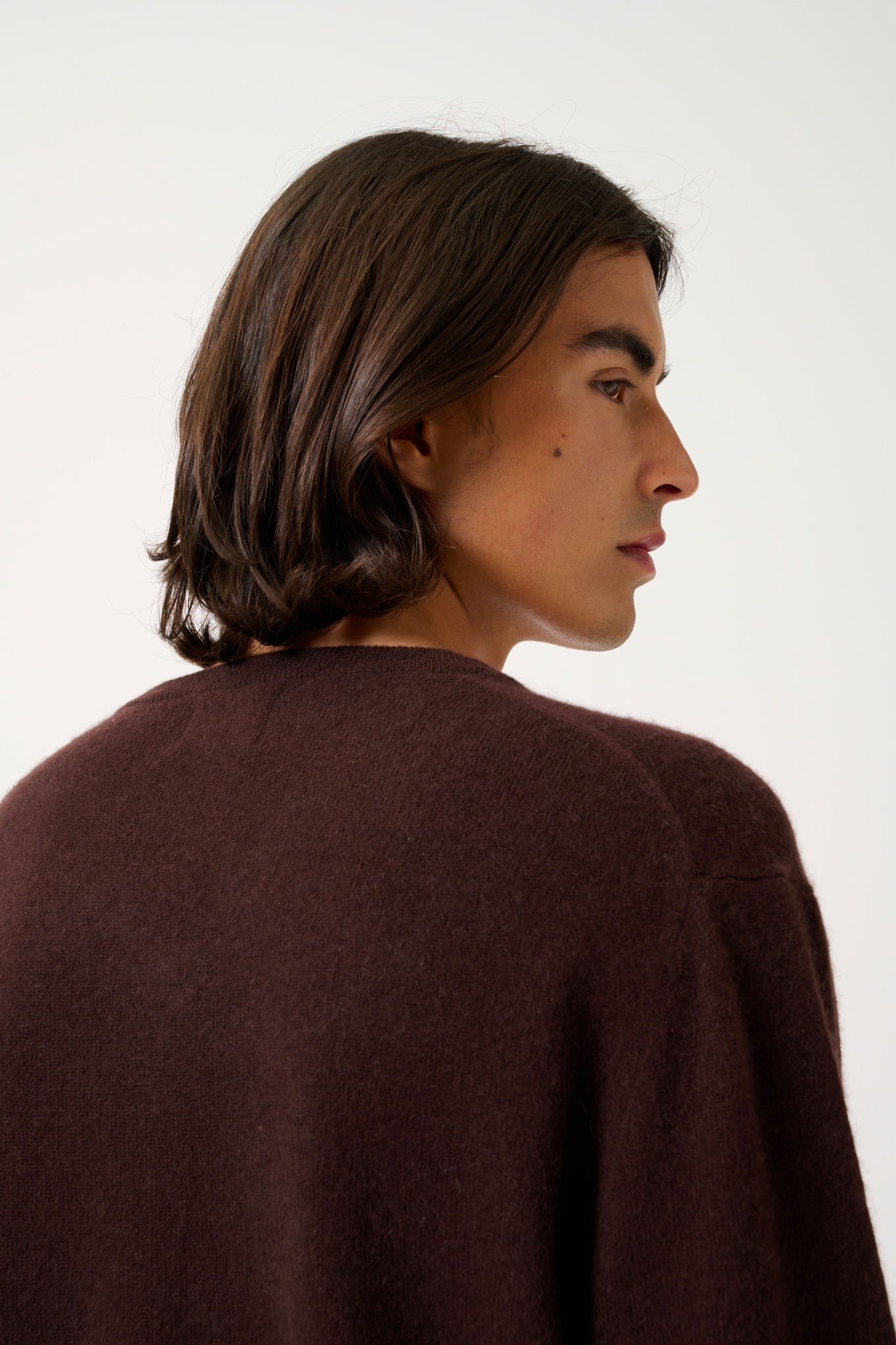 AGEL Pullover mit V-Ausschnitt schoko 100% Kaschmir