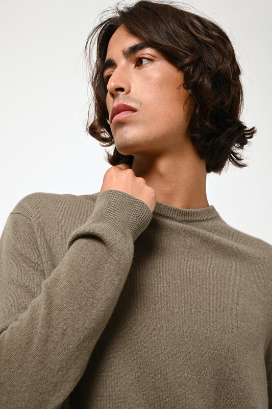 AIGLIÈRE army round-neck sweater 100% cashmere