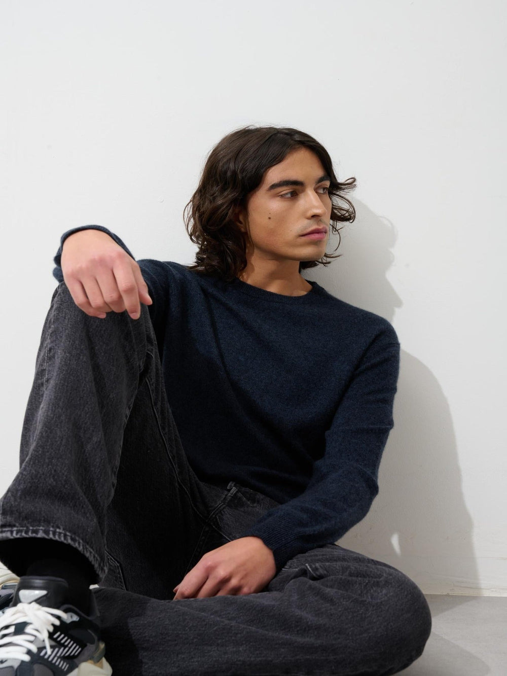 AIGLIÈRE caviar round-neck sweater 100% cashmere