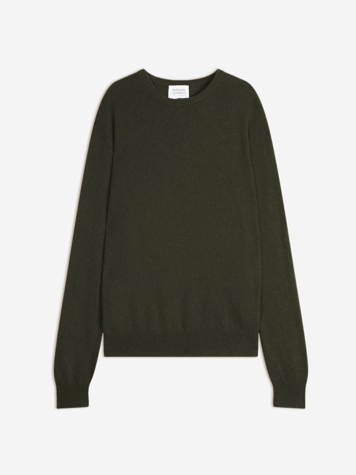 AIGLIÈRE Pullover mit Rundhalsausschnitt khaki 100% Kaschmir