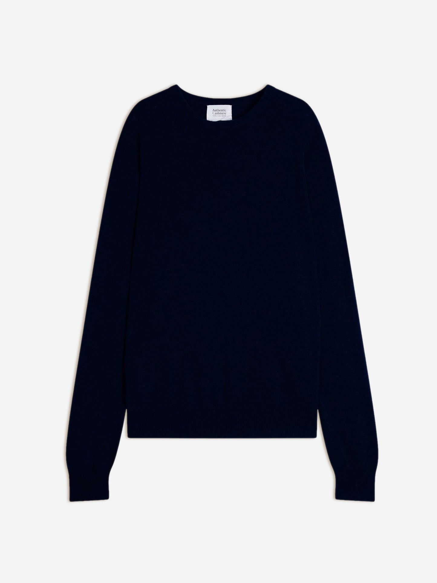 AIGLIÈRE pull col rond navy 100% cachemire