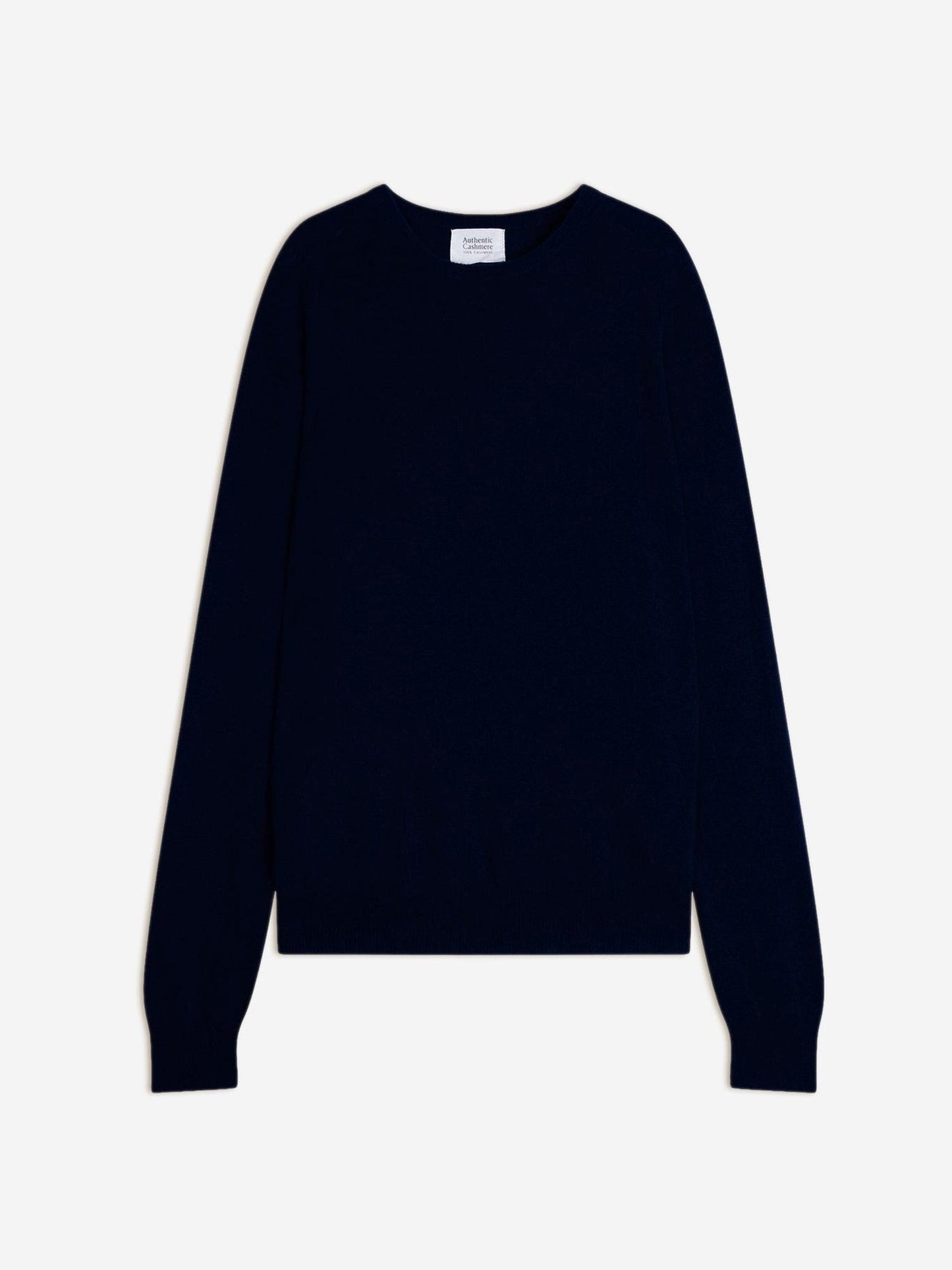 aiglière pull col rond navy 100% cachemire