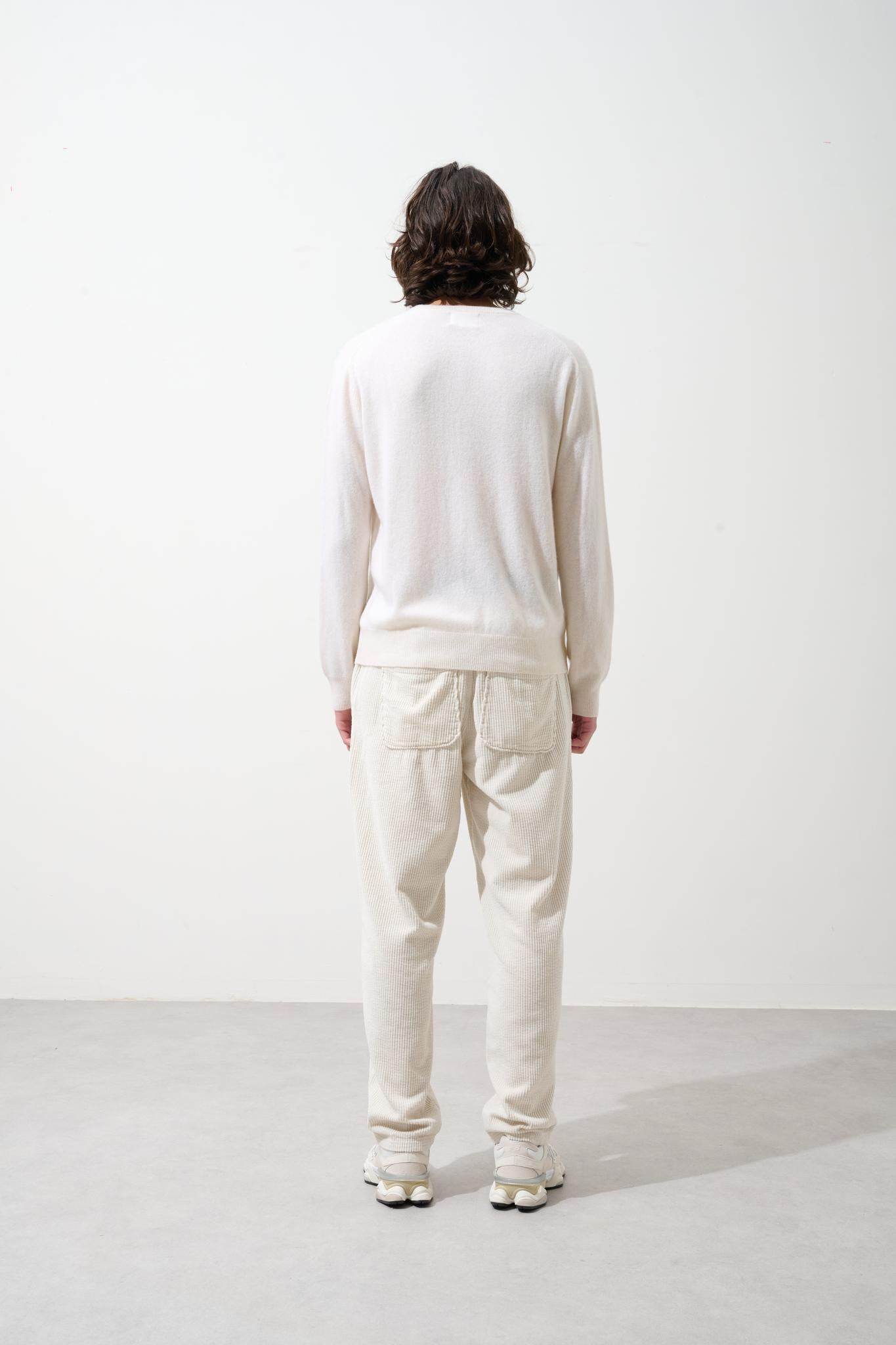 AIGLIÈRE round-neck sweater snow 100% cashmere