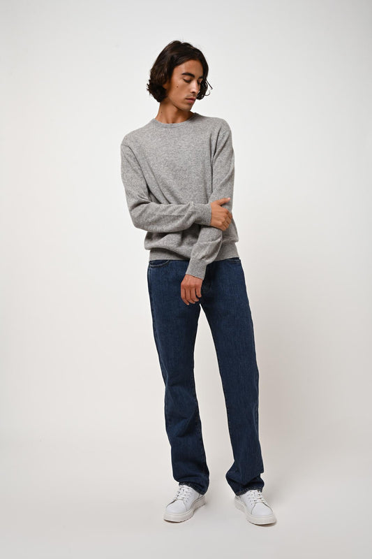 AIGLIÈRE mottled cloud round-neck sweater 100% cashmere