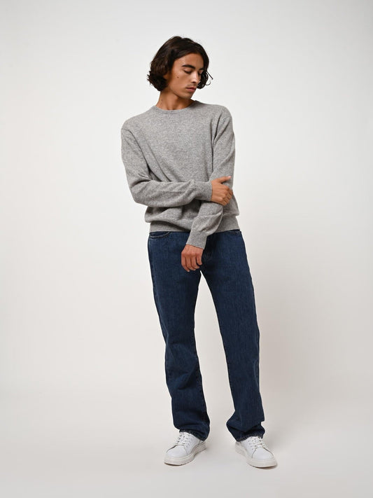 AIGLIÈRE mottled cloud round-neck sweater 100% cashmere