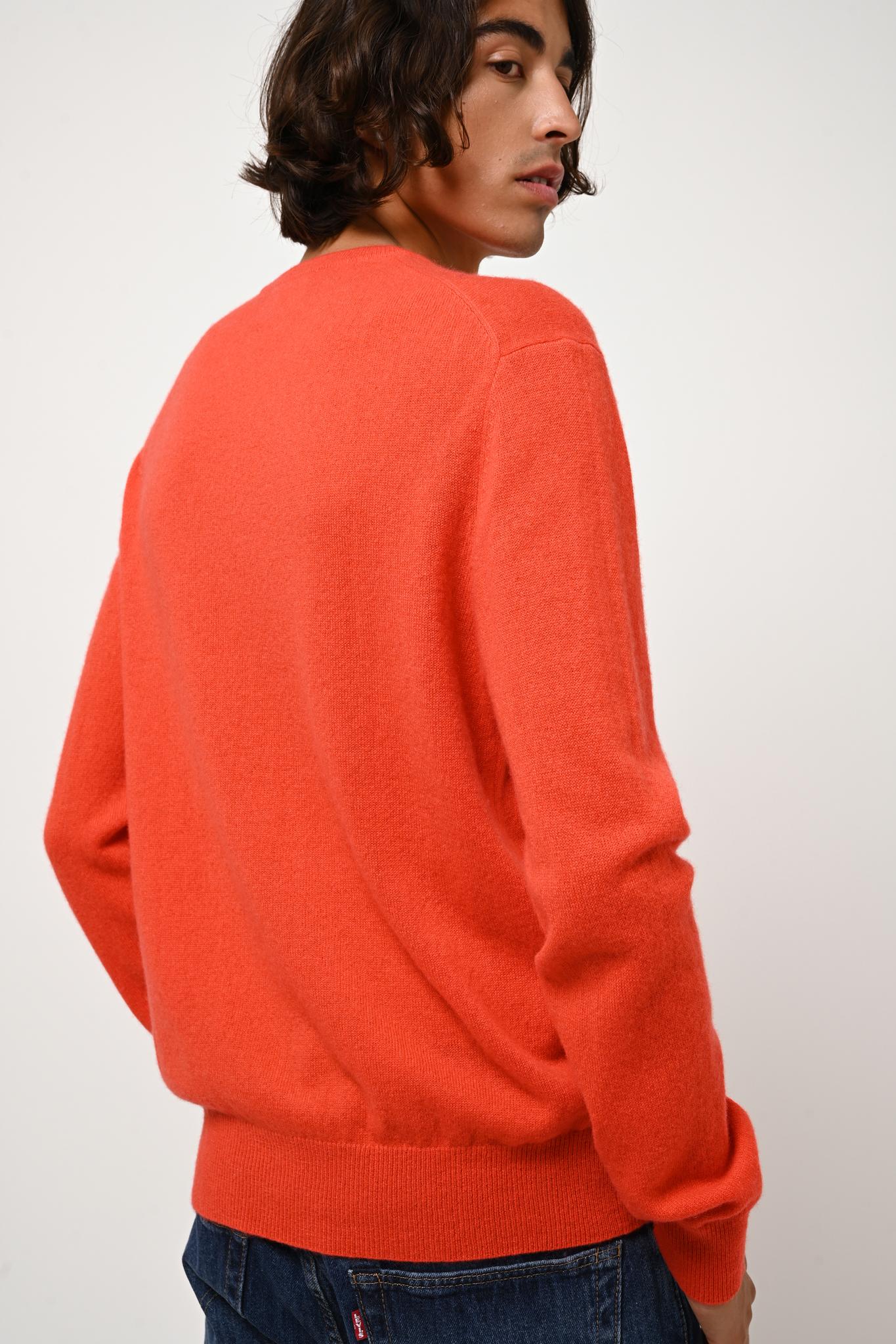 AIGLIÈRE orange round-neck sweater 100% cashmere