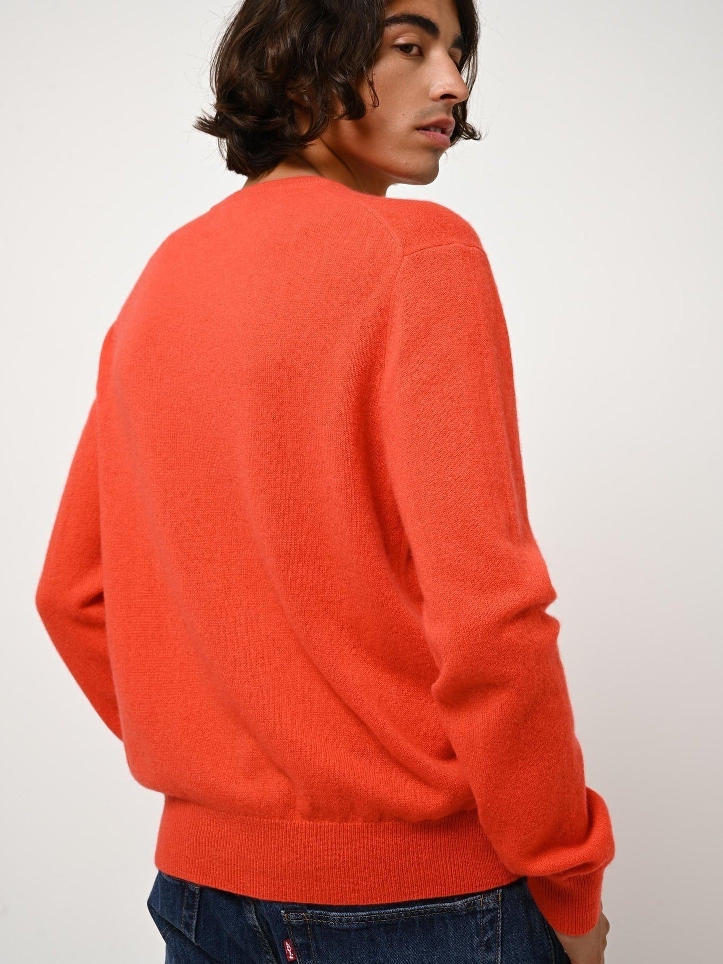 AIGLIÈRE Pullover Rundhalsausschnitt orange 100% Kaschmir