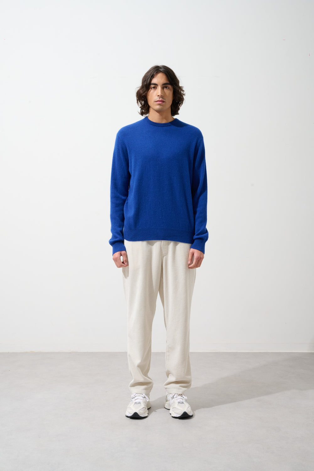AIGLIÈRE ultramarine round-neck sweater 100% cashmere