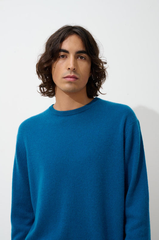 AIGLIÈRE peacock round-neck sweater 100% cashmere