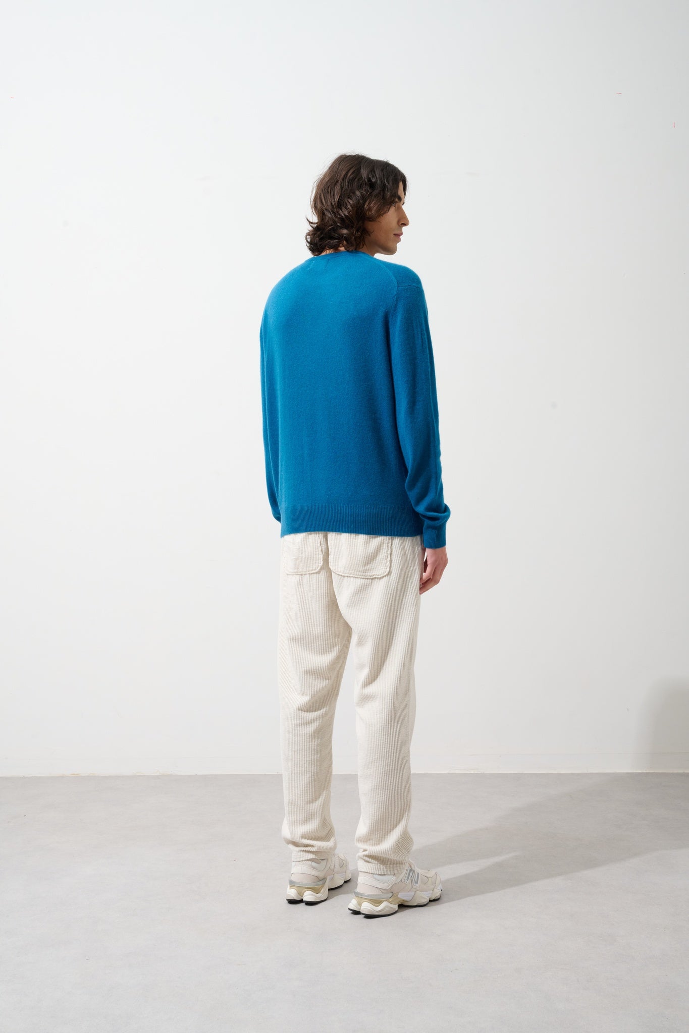 AIGLIÈRE Pullover Rundhalsausschnitt Pfau 100% Kaschmir