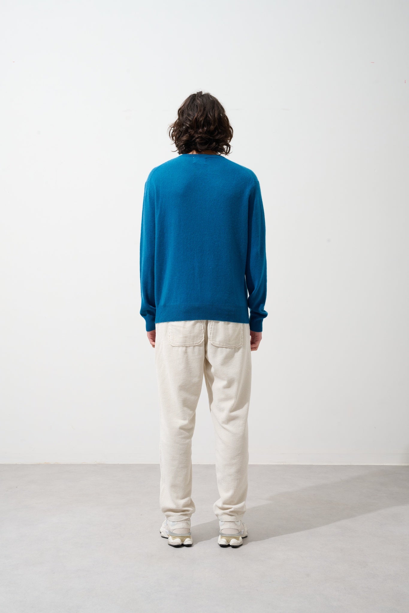 AIGLIÈRE Pullover Rundhalsausschnitt Pfau 100% Kaschmir