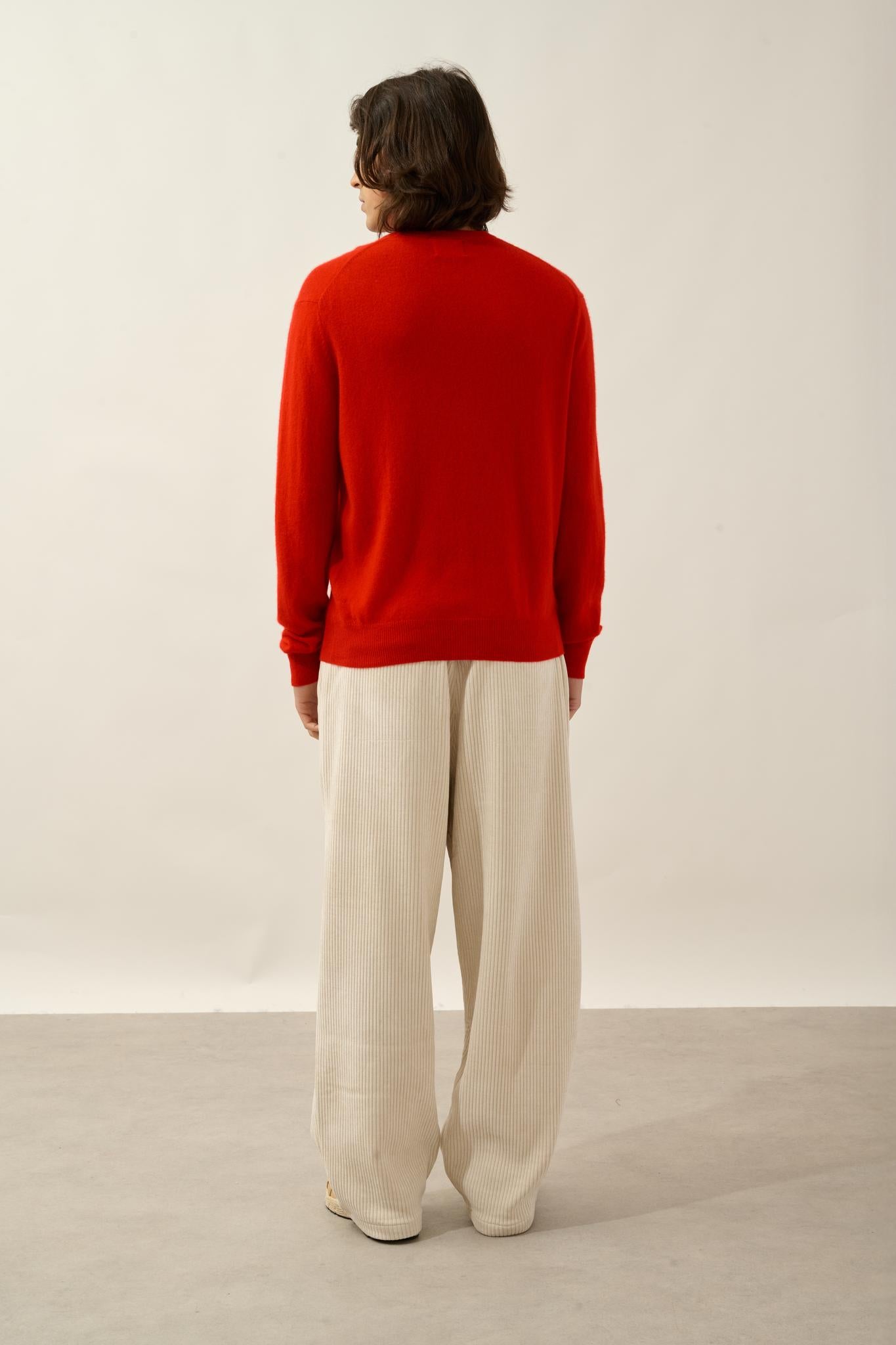 AIGLIÈRE red round-neck sweater 100% cashmere