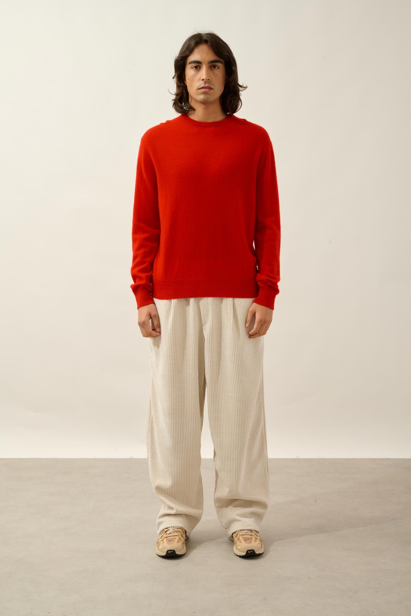 AIGLIÈRE red round-neck sweater 100% cashmere