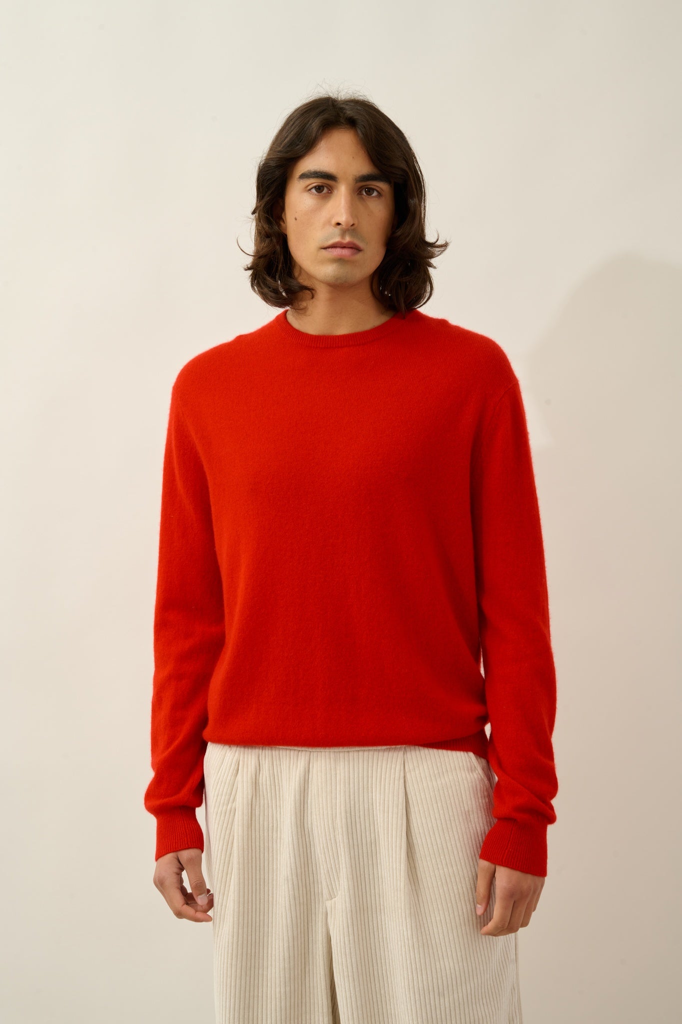 AIGLIÈRE red round-neck sweater 100% cashmere