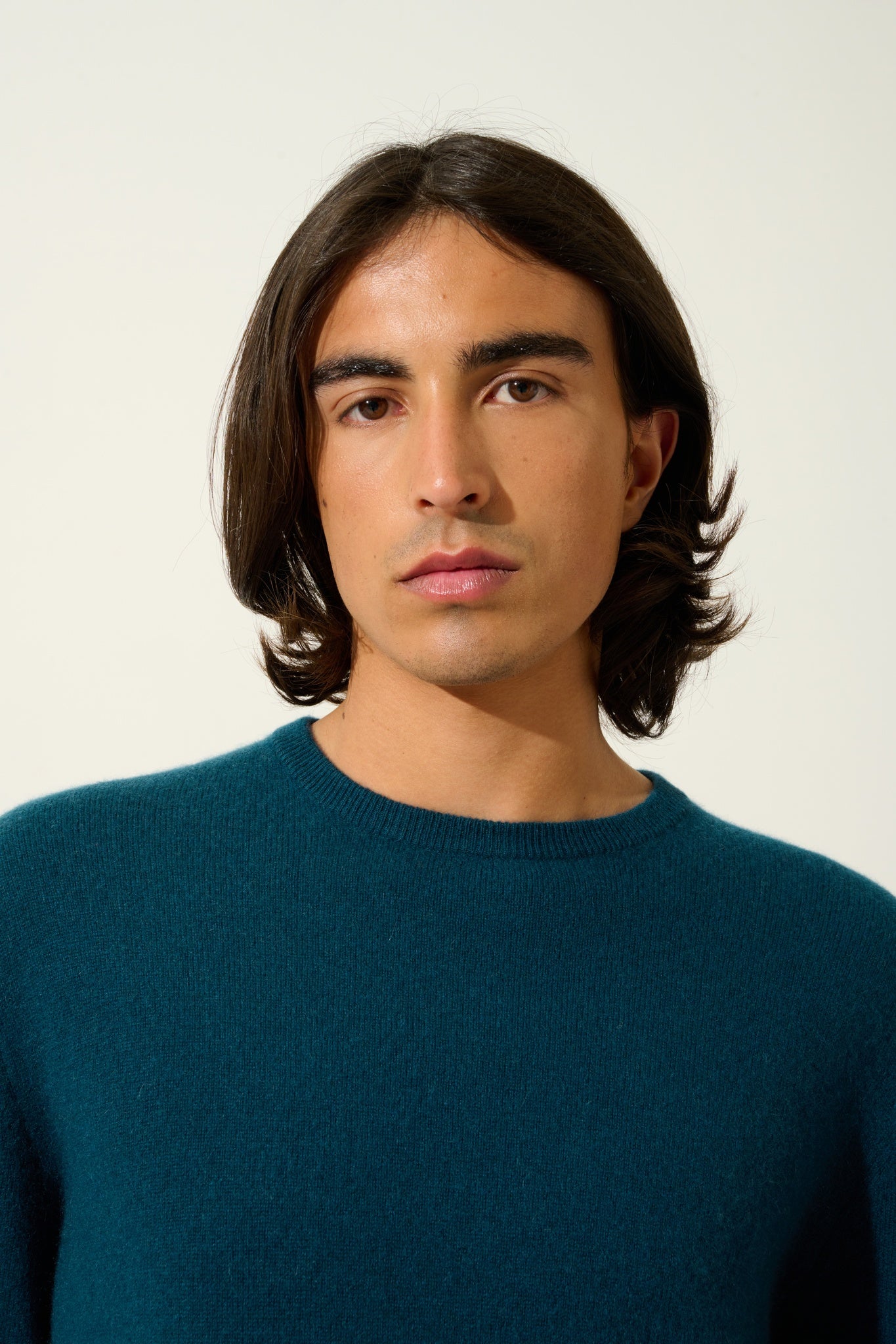 AIGLIÈRE duck green round-neck sweater 100% cashmere