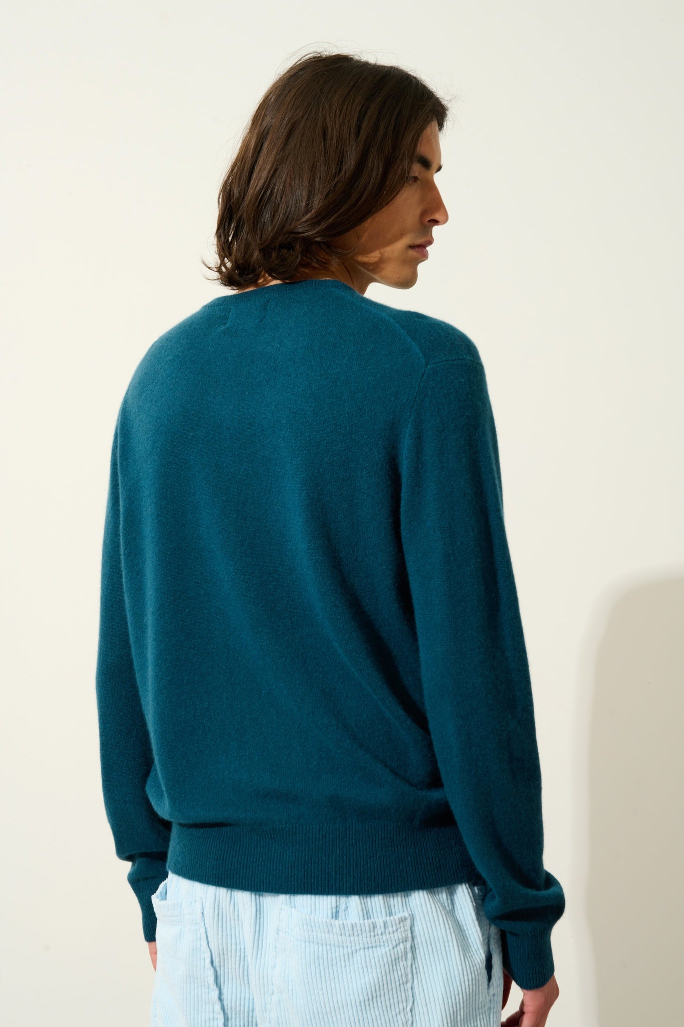 AIGLIÈRE duck green round-neck sweater 100% cashmere