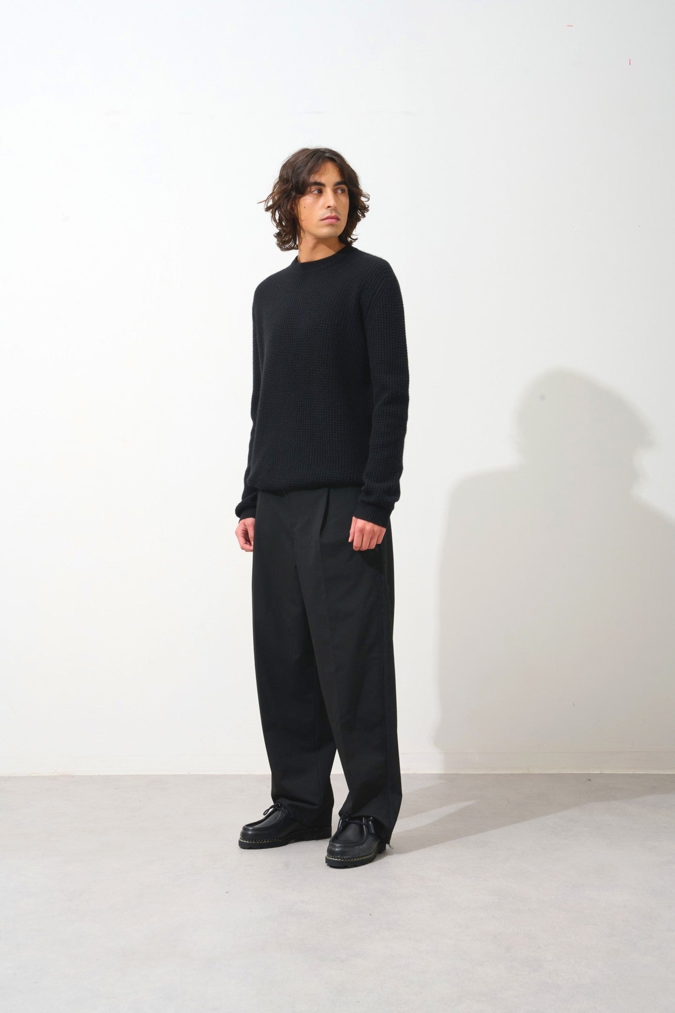 aksel pull col rond 4 fils noir 100% cachemire