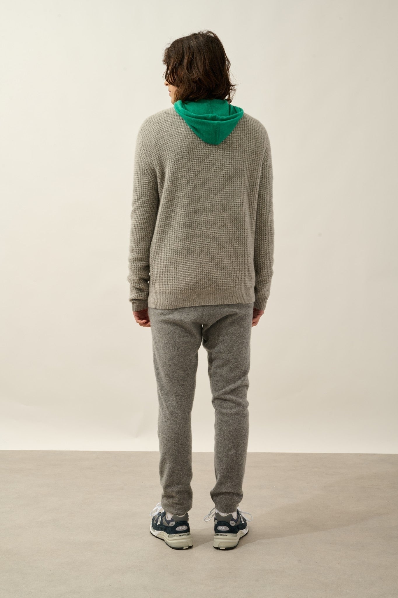 aksel pull col rond 4 fils nuage chiné 100% cachemire