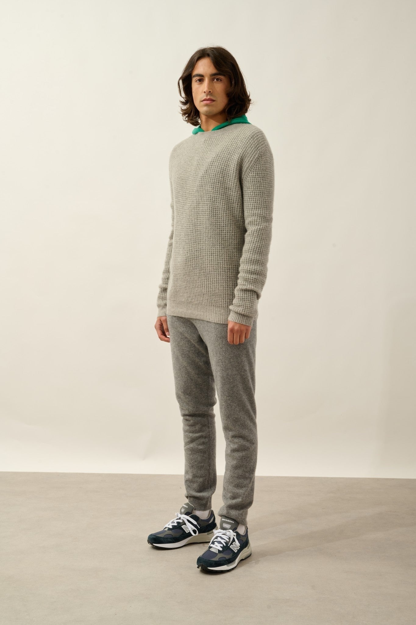 aksel pull col rond 4 fils nuage chiné 100% cachemire