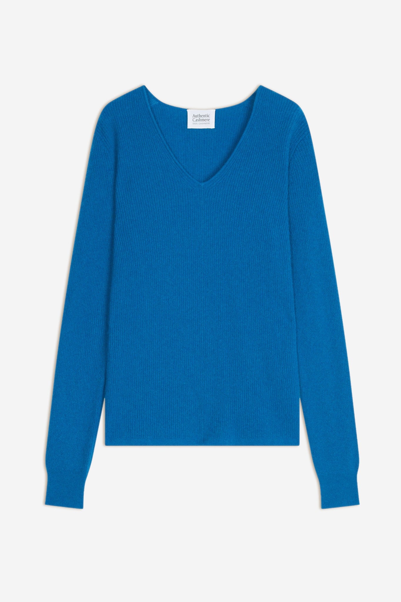 alaya pull col v azur 100% cachemire