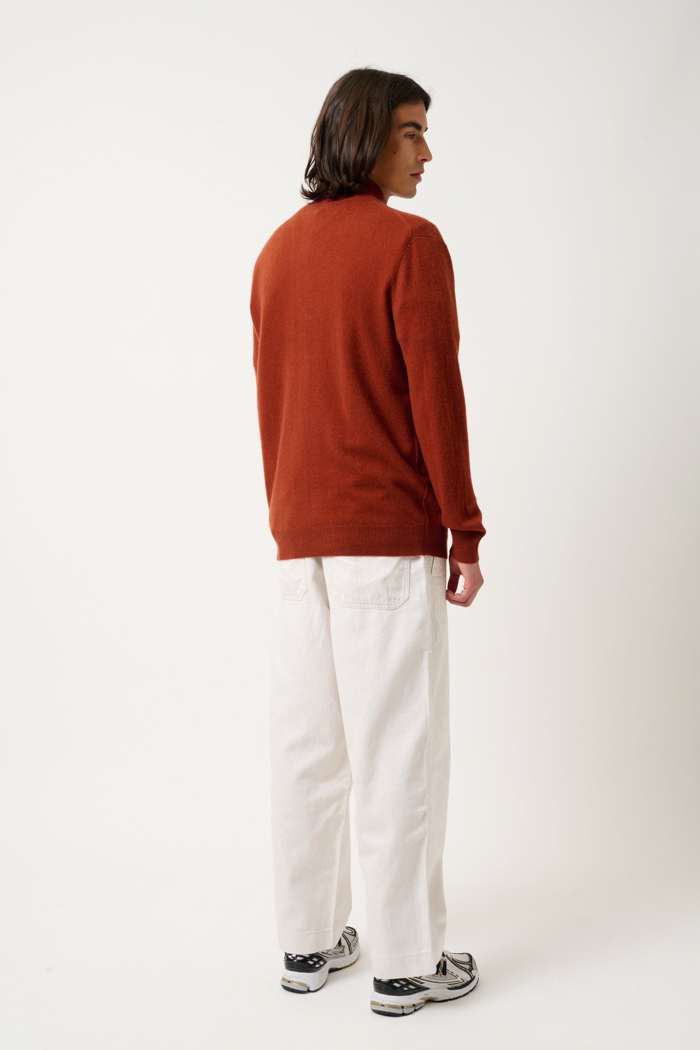 ALBARON gilet zippé col montant écureuil 100% cachemire