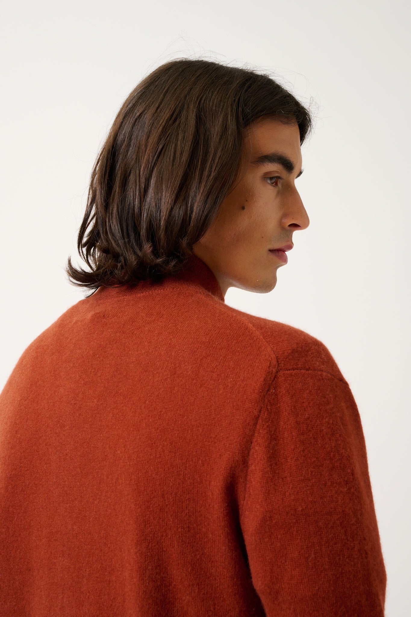 ALBARON gilet zippé col montant écureuil 100% cachemire