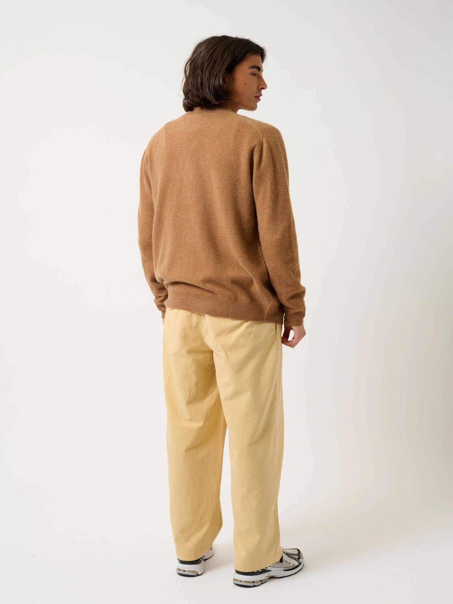 ALBARON gilet zippé col montant noisette 100% cachemire