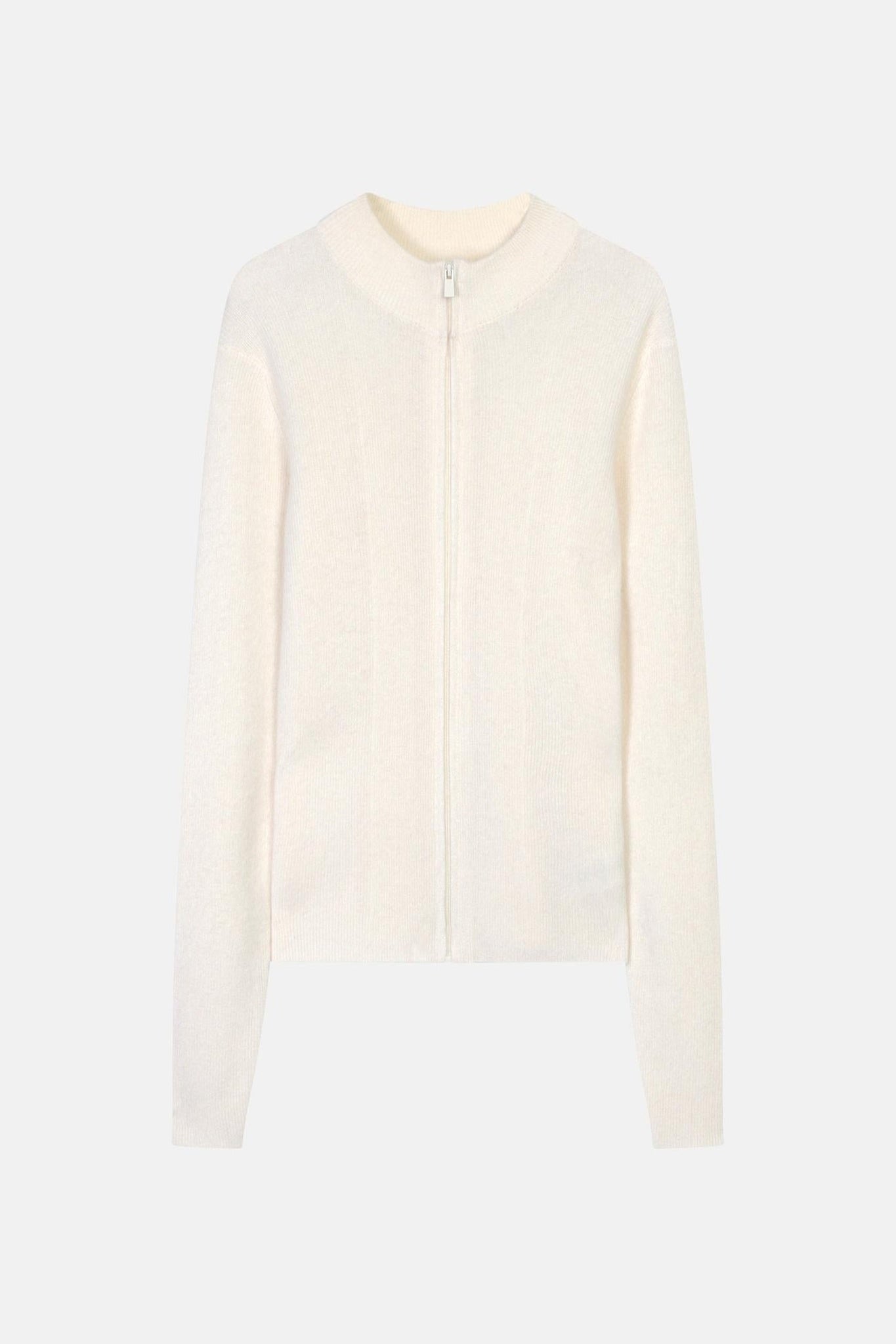 ALBERTE – Schneeweste aus 100 % Kaschmir mit Reißverschluss und hohem Kragen