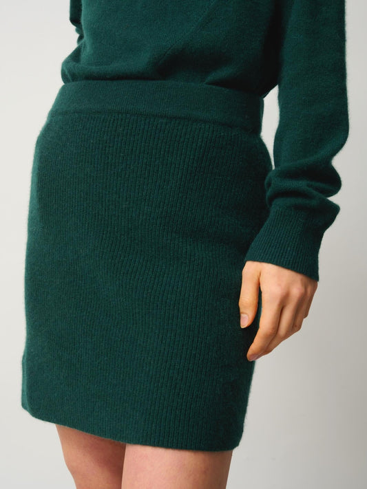 AMALIE jupe cyprès 100% cachemire