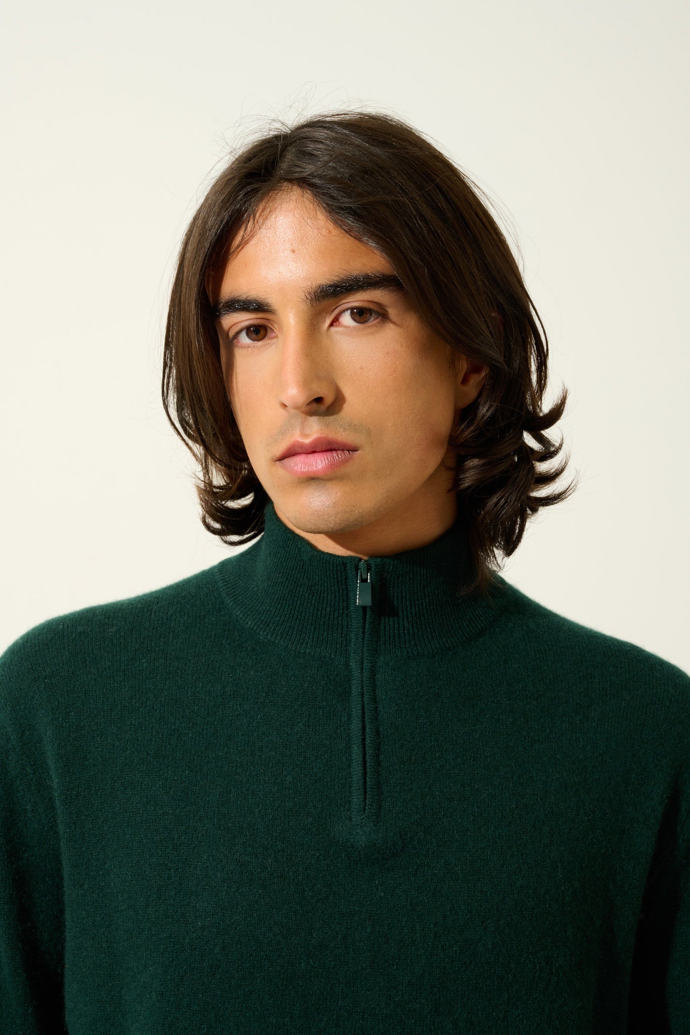 AMBIN Trucker Pullover Zypresse 100% Kaschmir