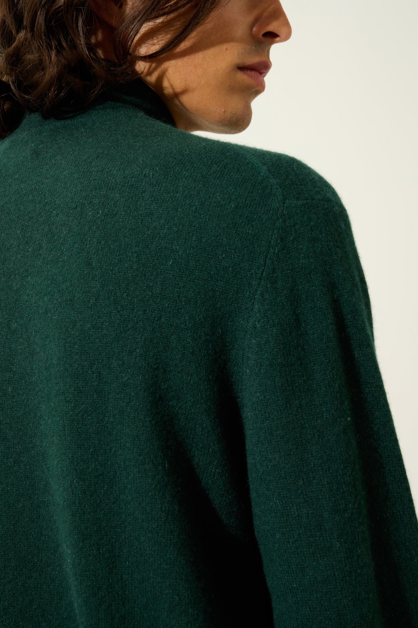 AMBIN Trucker Pullover Zypresse 100% Kaschmir