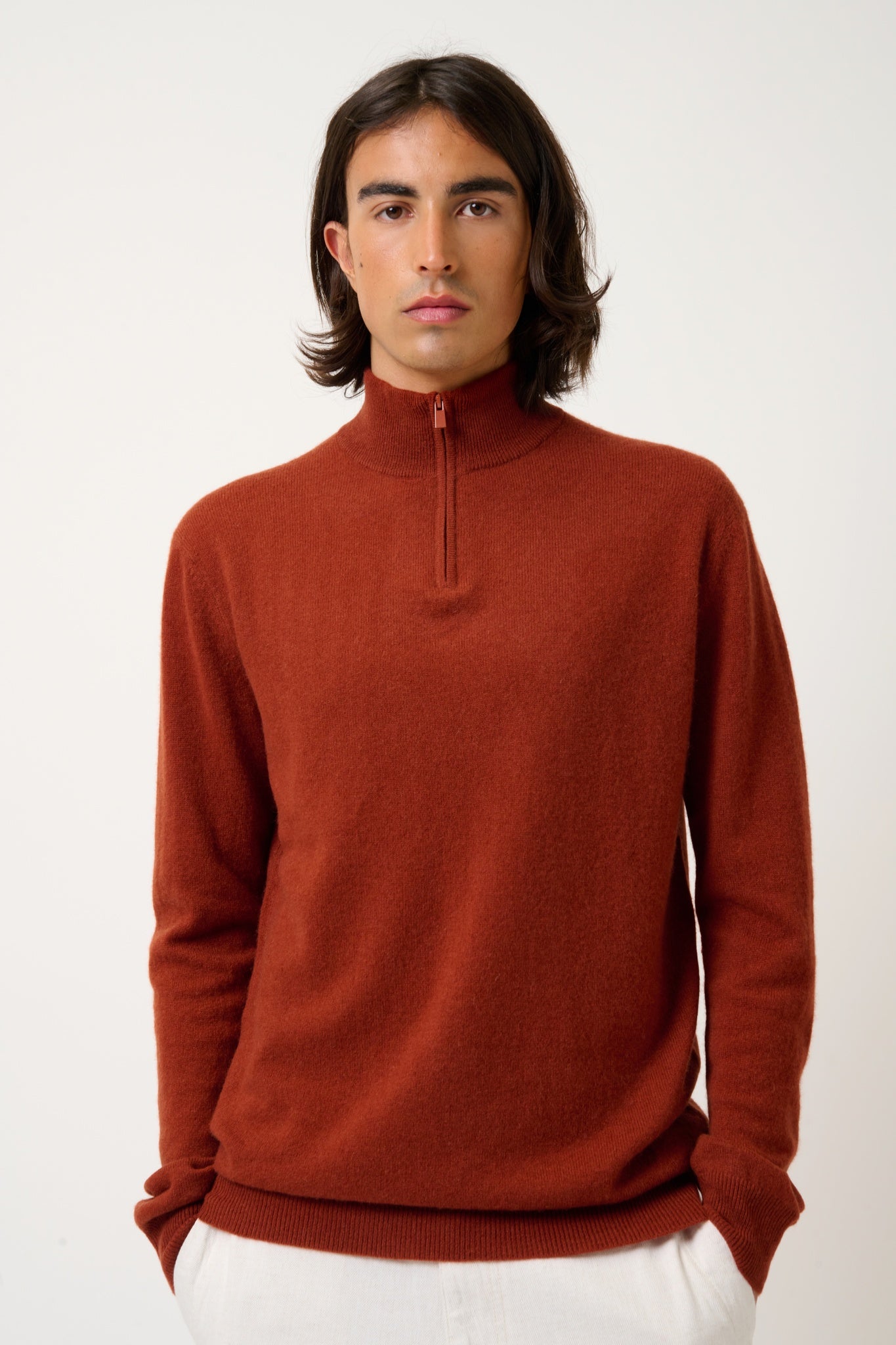 AMBIN Trucker Pullover Eichhörnchen 100% Kaschmir