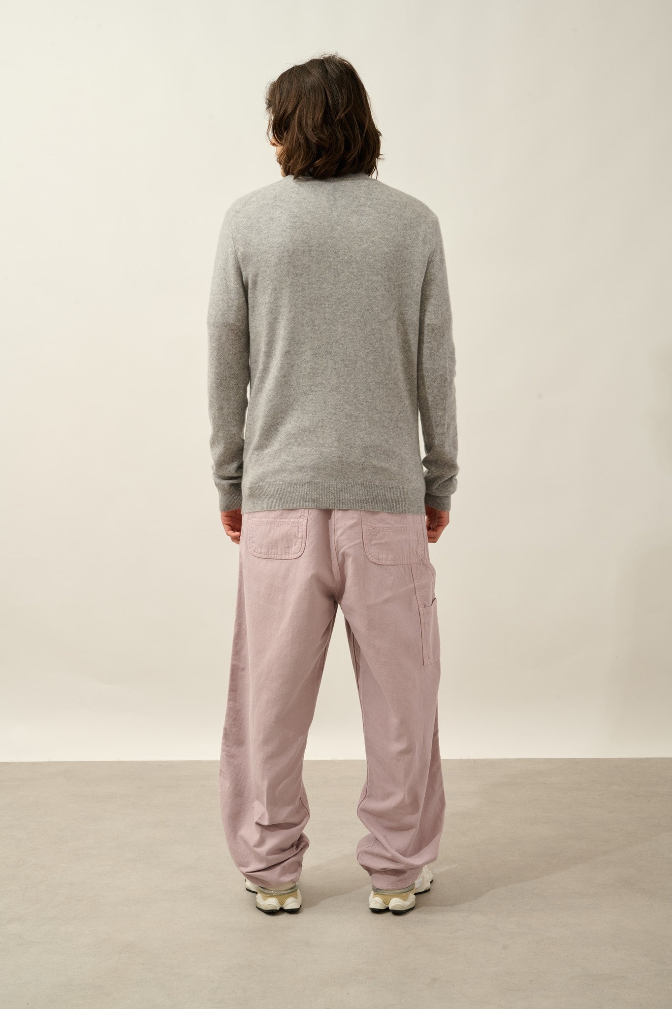 ambin pull camionneur gris souris chiné 100% cachemire