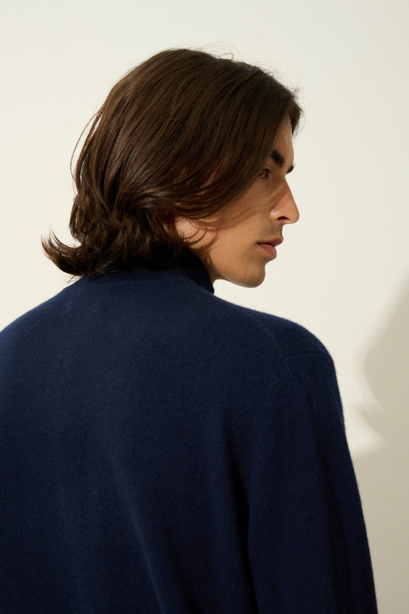 AMBIN Trucker Pullover navy 100% Kaschmir