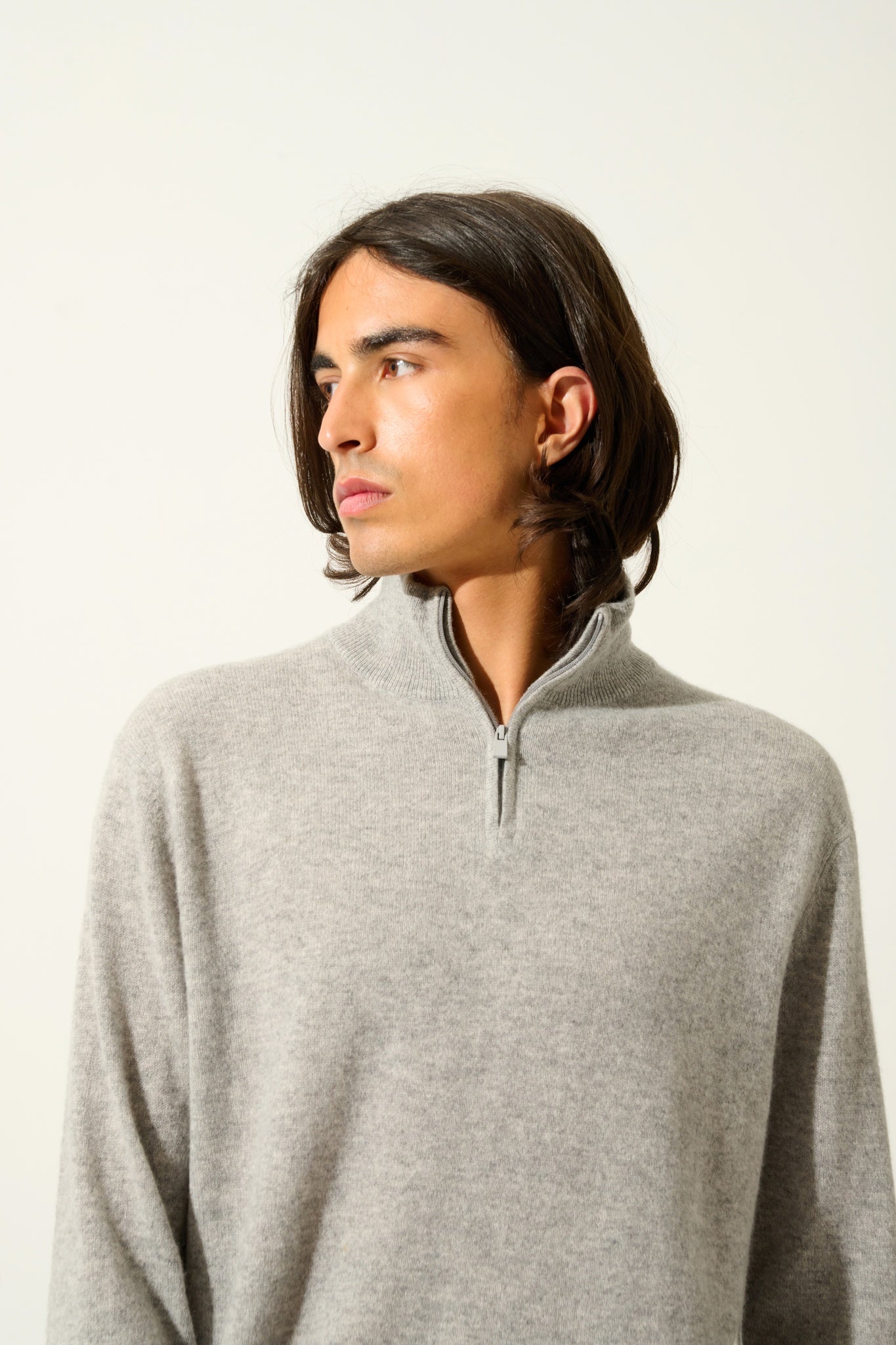 AMBIN – Trucker-Pullover aus 100 % Kaschmir in Wolkenoptik