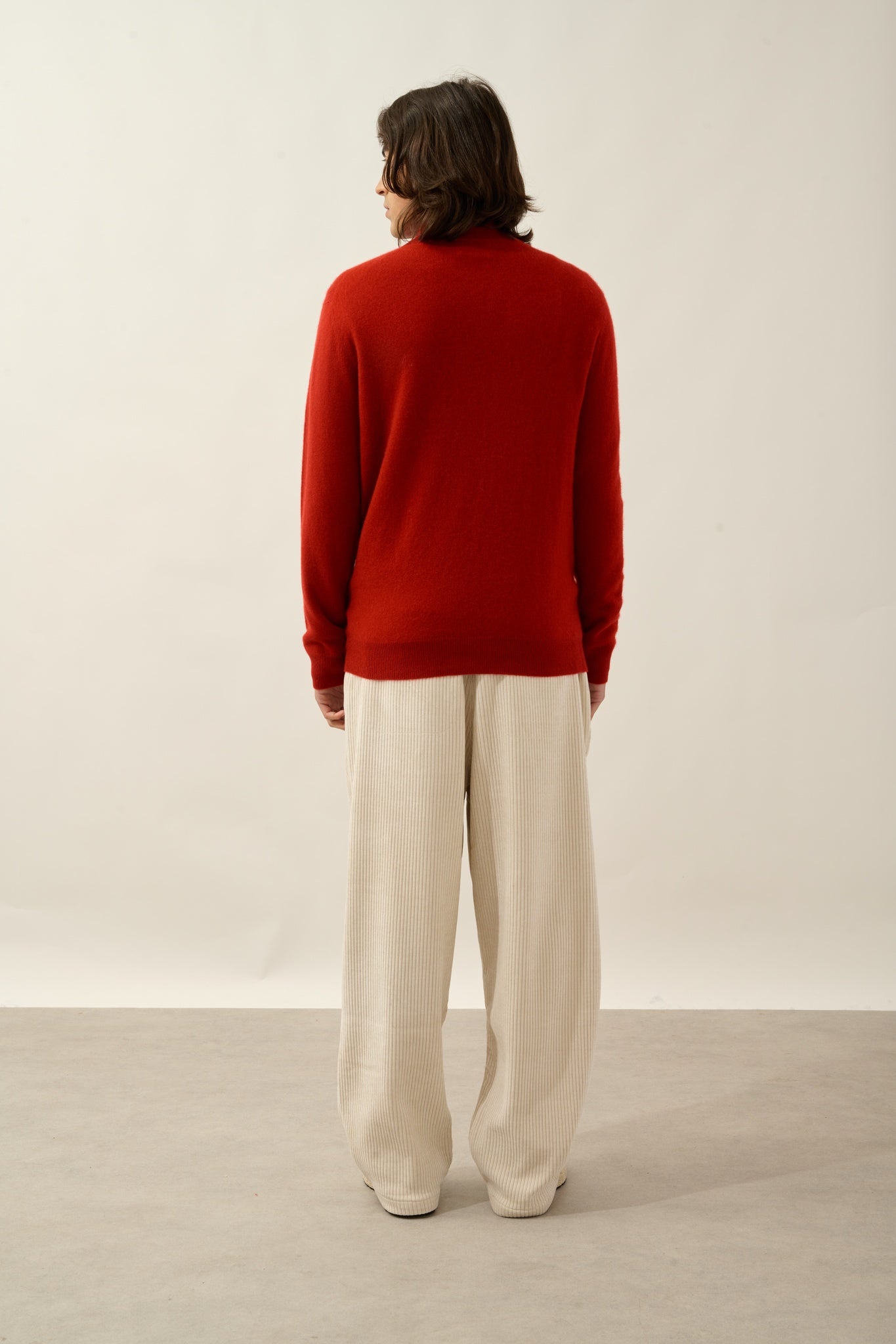 AMBIN Trucker Pullover rubinrot 100% Kaschmir