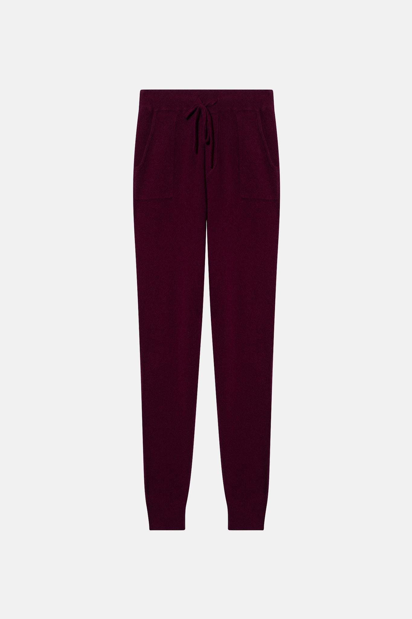 ANIKA burgundy jogging suit 100% cashmere