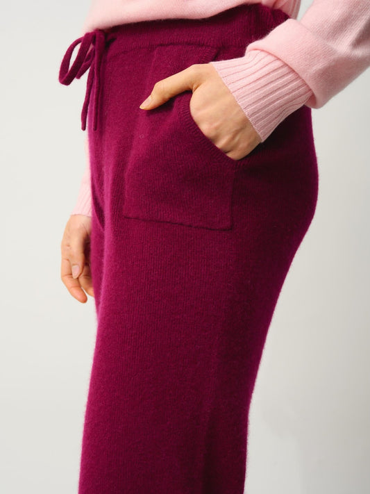 ANIKA jogging bordeaux 100% cachemire