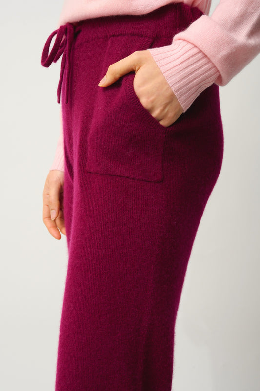 ANIKA burgundy jogging suit 100% cashmere