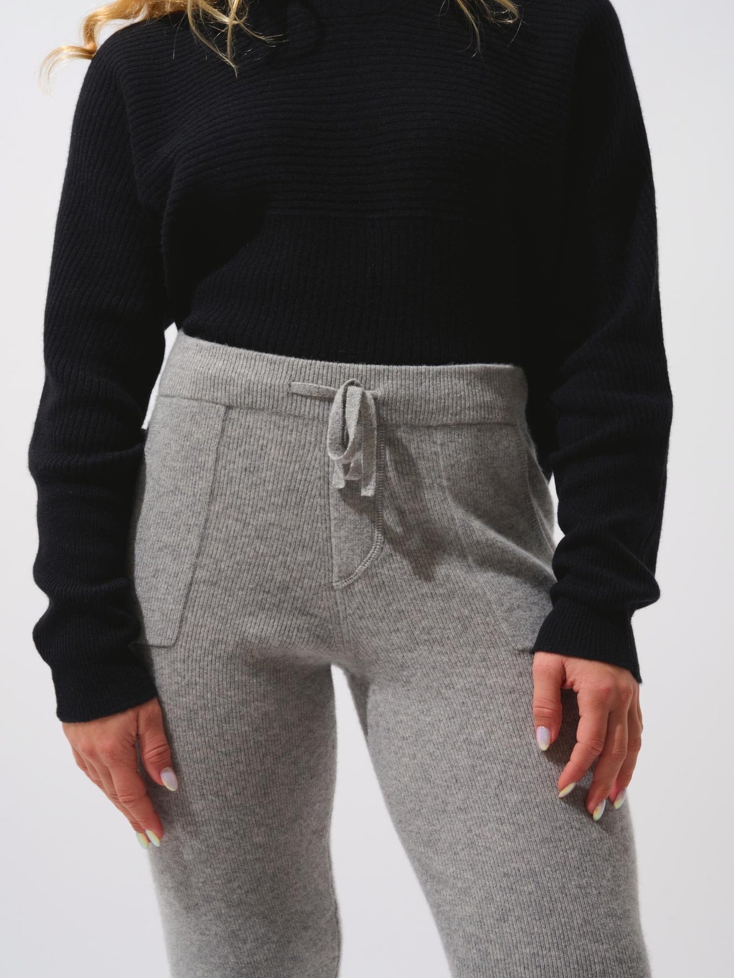 ANIKA jogging nuage chiné 100% cachemire