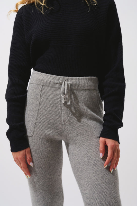 ANIKA jogging nuage chiné 100% cachemire