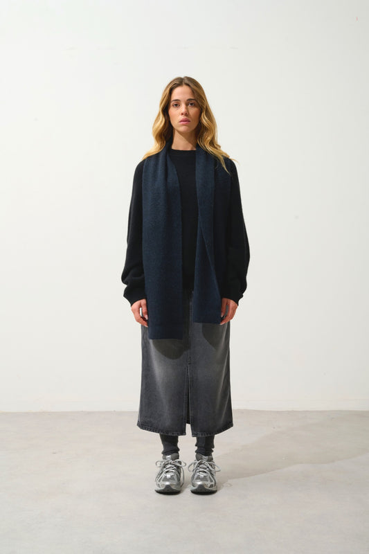 apolline écharpe 4 fils caviar 100% cachemire