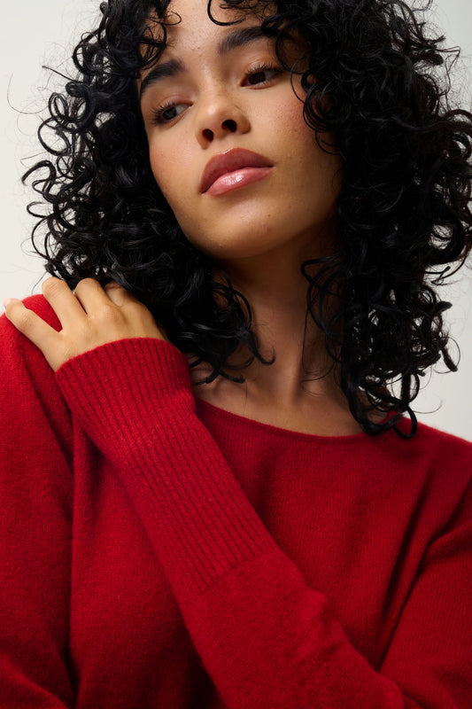 ARMET robe col rond rubis 100% cachemire