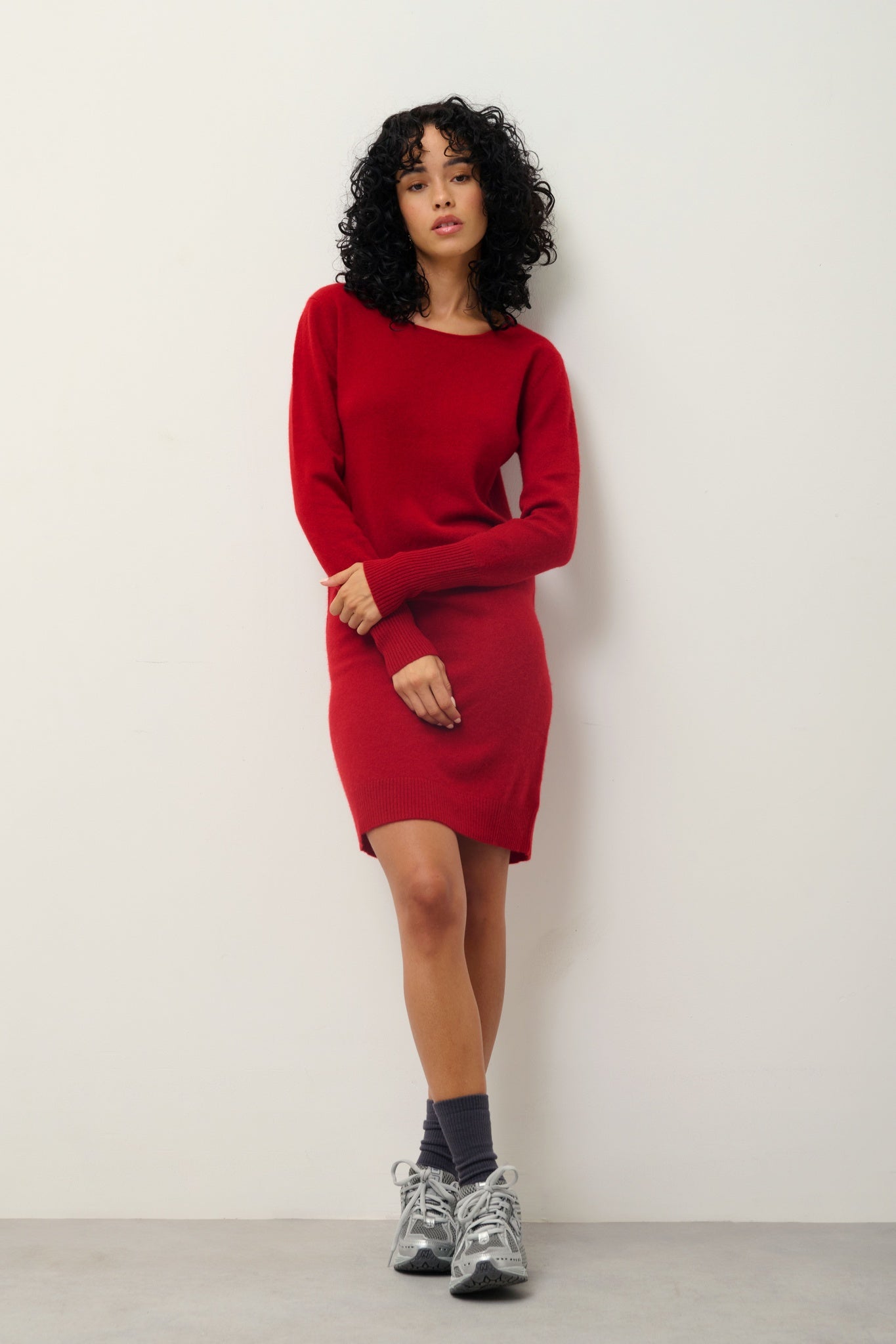 ARMET robe col rond rubis 100% cachemire