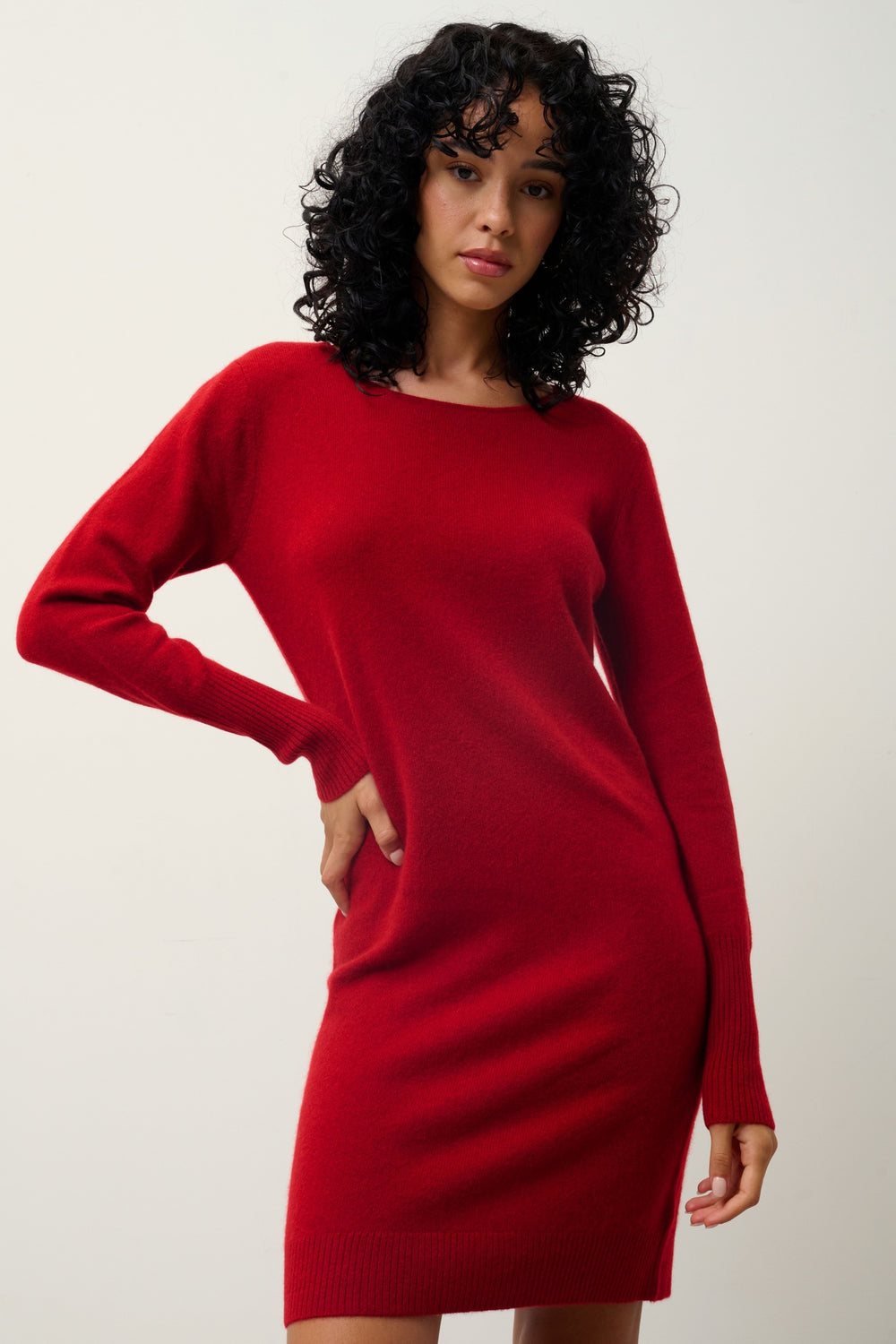 ARMET robe col rond rubis 100% cachemire