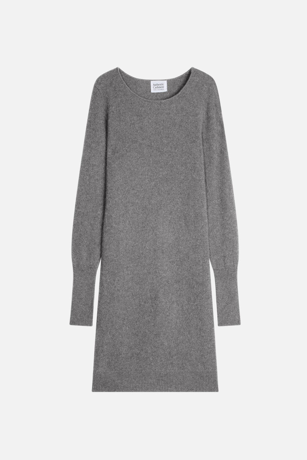 ARMET robe col rond flanelle chiné 100% cachemire