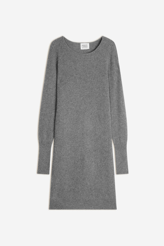 armet robe col rond flanelle chiné 100% cachemire